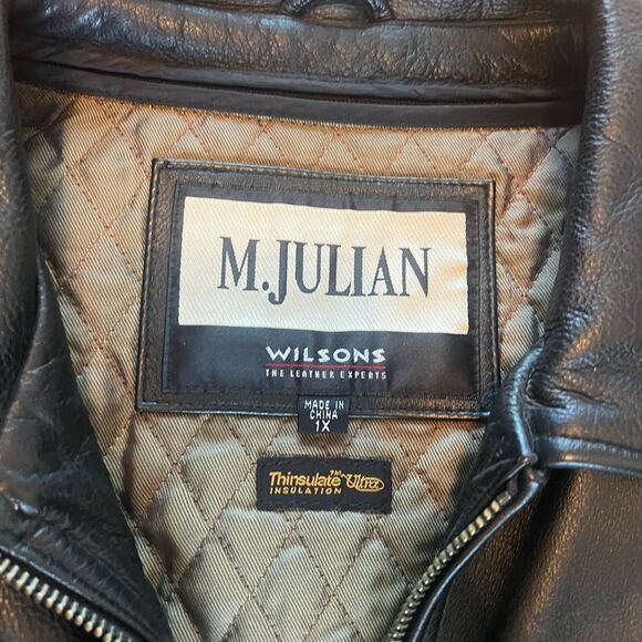 Vintage Wilson M Julian Men's Leather Jacket with Zip in Liner  Black Size 1X - Picture 6 of 15